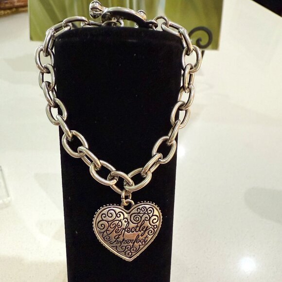 PERFECTLY IMPERFECT Heart Charm Bracelet - Picture 1 of 7